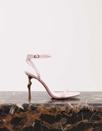 JW PEI JW Pei - Alivia - Sandali con tacco rosa confetto con doppia fascetta