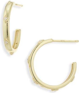 Argento Vivo CZ Hoop Earrings in Gold at Nordstrom Rack
