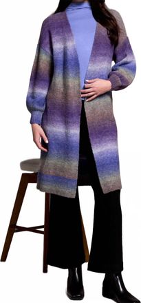Tribal Womens Boucle Puff Sleeve Long Sweater In Space Dye