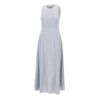 Eleventy Maxi Dresses, female, Blue, Size: XL Sleeveless Maxi Dress