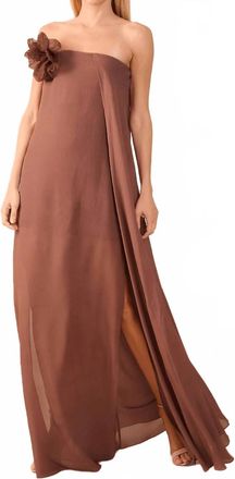 Dress To Strapless Maxi Dress In Brown