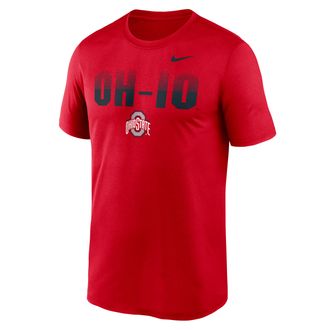 Nike Ohio State Primetime Kinetic Mantra Legend Nike Mens Dri-FIT College T-Shirt in Red | NKGK65NOH-XP8