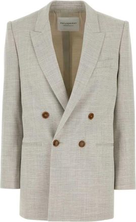 Philosophy di Lorenzo Serafini Lichtgrijze Blazer Vest van Wolmix - Dames - Blazers - Grijs - S - Wol - Jassen