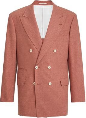 Brunello Cucinelli One-and-a-half breasted blazer in Orange at Nordstrom, Size 56 It
