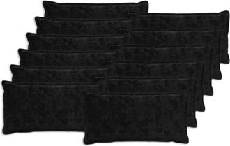 vidaXL Funda De Almohada 12 Uds. Houten Negro 40 X 80 Cm Vidaxl
