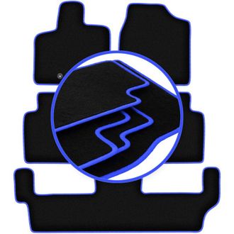 OEM Alfombrillas Carlux-blue Para Chrysler Town&country Iv 7 Plazas (2008-2016)