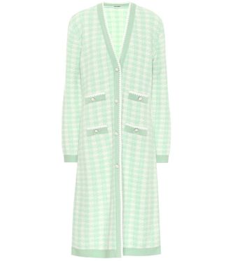 Miu Miu Houndstooth wool-blend cardigan