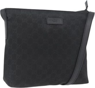 Gucci Pre-owned Nylon Schoudertas - Dames - Vintage Schoudertas - Zwart - ONE Size - Nylon - Vintage