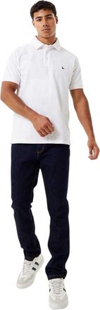 Jack Wills Klassiek poloshirt voor heren met geborduurd logo (Wit)