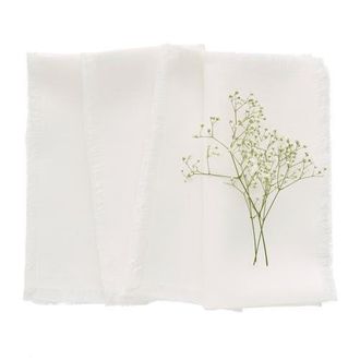 Solino Home Linen Dinner Napkins Set of 4, 20 x 20 Inch for Dining Table, Holiday and Everyday Table Decor - Fringe in White at Nordstrom, Size Large
