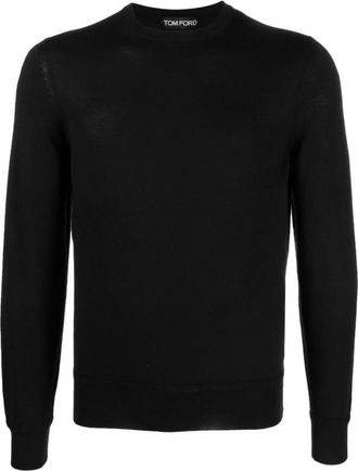 Tom Ford Kasjmier Zijde Sweater Nero Aw 24 - Heren - Cashmere truien - Zwart - M - Kasjmier - Truien & Vesten
