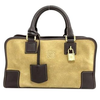Loewe Pre-owned Handbags, female, Beige, Size: ONE SIZE Pre-owned Leather Handbag