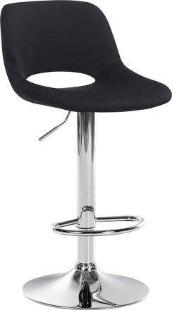 Clp Clp - Taburete De Bar Camden En Terciopelo Negro Metal Cromado
