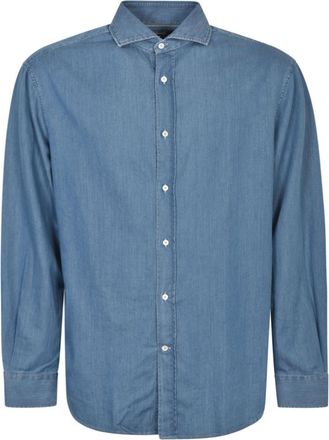 Brunello Cucinelli Blue Denim Plain Shirt