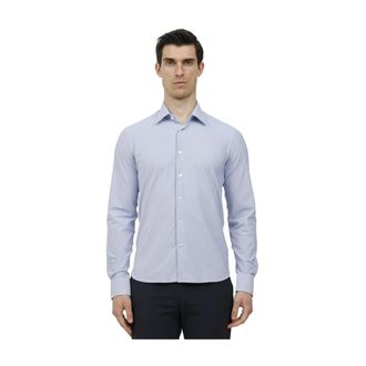 Roberto Ricci Design Jacquard Oxford Overhemd met Micro-Patroon - Heren - Casual Overhemden - Blauw - 3XL - Overhemden