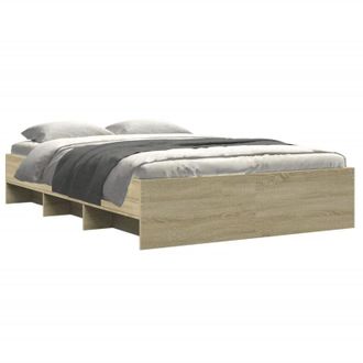vidaXL Vidaxl - Estructura De Cama Sin Colch&oacute;n Madera Roble Sonoma 140x190 Cm