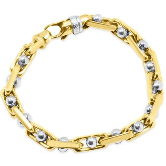 Pompeii3 Mens Link 14k Gold (64gram) or Platinum (103gram) 7.5mm Bracelet 8
