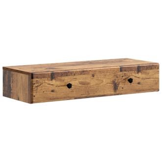 vidaXL Mesa Lateral Montada En La Pared Madera Envejecida Vidaxl