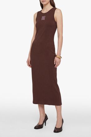 Marni Dress With A Side Slit, Womens, Brown