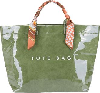 Generic PVC Tote Bag Shoulder Bag Top Handle Hobo Bag for Women Shopping (Dark Green)