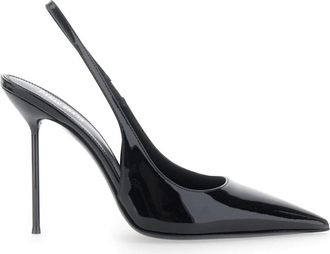 PARIS TEXAS Lidia Slingback Patent 105 - Dames - Pumps - Zwart - 36 1/2 EU - Leer - Schoenen