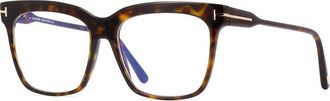 Tom Ford FT5768-B 052 Dark Havana/Clear Blue Light Block 54mm