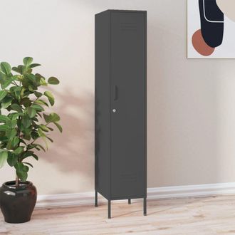 Berkfield Home Locker Cabinet Anthracite 35x46x180 cm Steel in Black | Size: 35 x 46 x 180 cm
