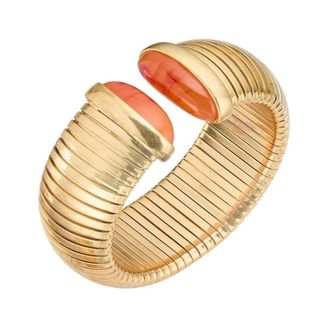 Kurt Geiger Accessoires, Dames, Geel, ONE Size, Grote Metalen Manchet Armband