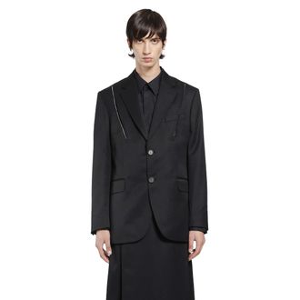 Simone Rocha Structured Slash Blazer with Daisy