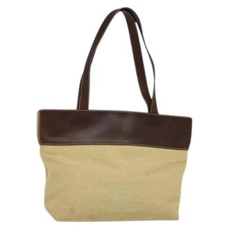 Chanel Pre-owned Tote Bags, female, Beige, Size: ONE SIZE Pre-owned Canvas Tote Bag