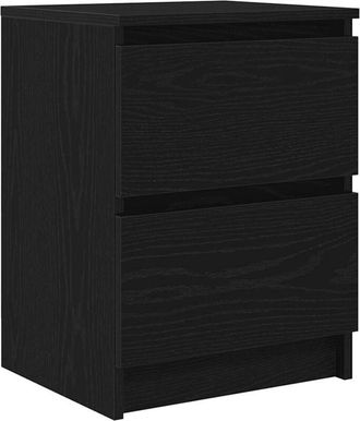 vidaXL Vidaxl - Mueble de tv de madera de ingeniería negro 40x35x54 cm