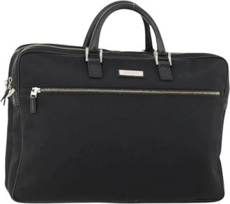 Burberry Pre-owned Vintage Nylon Business Bag - Dames - Vintage Handtas - Zwart - ONE Size - Nylon - Vintage