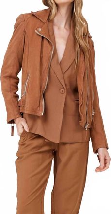 Mauritius Karyn Leather Jacket In Cognac