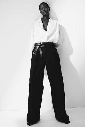 H&M Gathered blouse in White at Nordstrom, Size Xx-Large