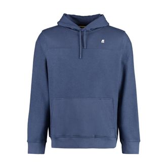 K-Way Lange mouw hoodie met textuur - Heren - Sweatshirts & Hoodies - Blauw - Maat: S