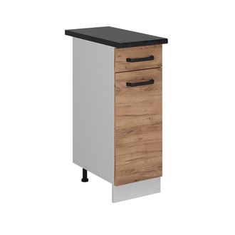 Vicco Mueble Bajo De Cocina R-line, Roble Dorado, 30 Cm Et Antracita