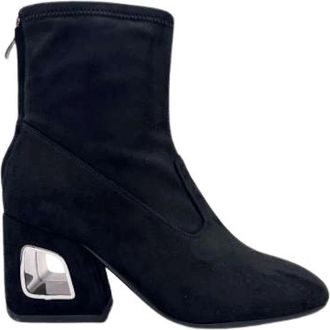 Jeannot Tronchetto - Dames - Laarzen met Hak - Zwart - 39 EU - Su&egrave;de - Schoenen