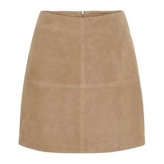 Notyz Gonna midi in camoscio - - Skirts - Donna - Marrone - XS