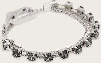 AllSaints Brass Joyce Crystal Bracelet, Size: One Size
