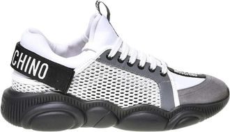 Moschino Witte Sneakers - Heren - Sneakers - Wit - 40 EU - Leer - Schoenen