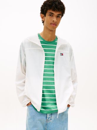 Tommy Jeans Outdoorjacke TOMMY JEANS TJM OUTDOOR SHELL, Gr. XXL, ecru, Web, Obermaterial: 100% Nylon, unifarben, regular fit normal, Rundhals, eingesetzt elastisc