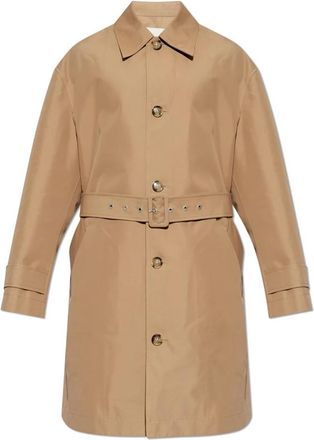 Ami Waterafstotende katoenen keperstof mac met riem - Heren - Trenchcoats - Beige - S - Katoen - Jassen