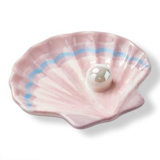 Tag Pearl Shell Trinket Dish Decorative Box Multi Earthenware 5.38 x 4.5 x 0.75 in in Multicolored at Nordstrom