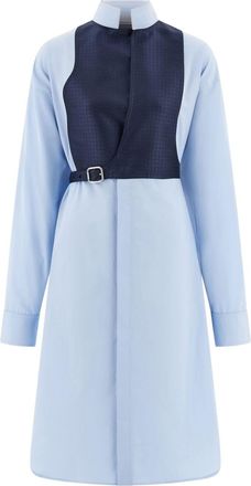 Ferragamo Chemisier con inserti a contrasto - Blu