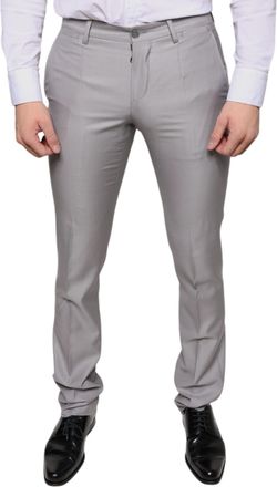 Dolce & Gabbana Light Gray Wool Dress Mens Pants