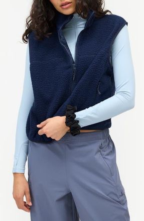 Halfdays Chapelle Fleece Vest in Navy at Nordstrom, Size X-Small