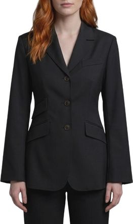 Max Mara Black Notched Lapel Blazer