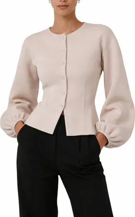 The IQ Collection Concha Jacket in Beige at Nordstrom, Size Medium