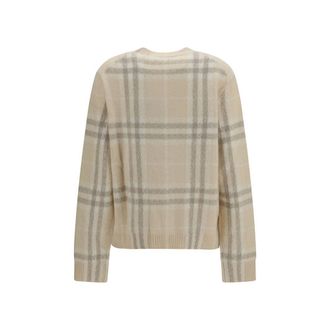 Burberry Check Cardigan - Beige
