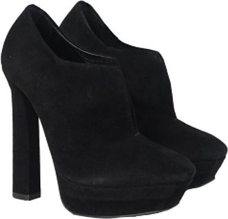 Bottega Veneta Womens Suede Open Platform Bootie (Authentic Pre-Loved)